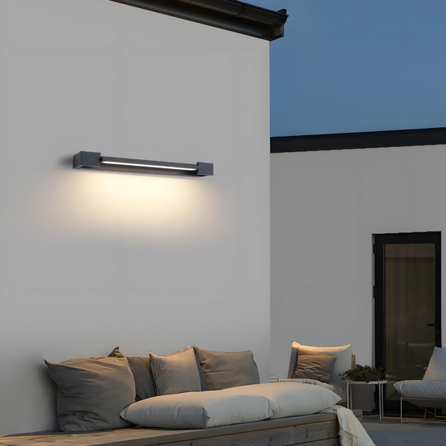 Brilagi - LED-Außenwandleuchte AQUA LINE LED/12W/230V 45 cm IP44 anthrazit CRI 90