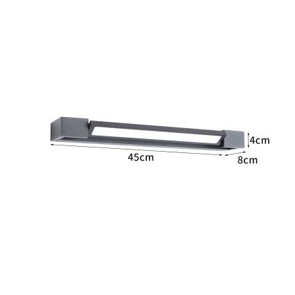 Brilagi - LED-Außenwandleuchte AQUA LINE LED/12W/230V 45 cm IP44 anthrazit CRI 90