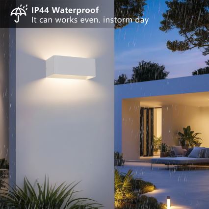 Brilagi - LED Außen-Wandleuchte DONNANI LED/7W/230V 20 cm weiß IP44