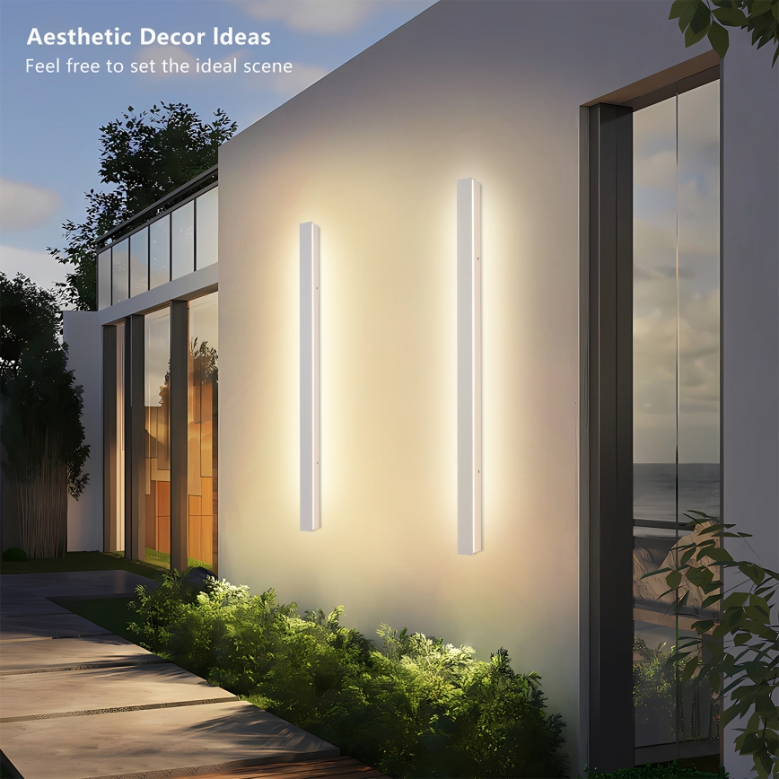 Brilagi - LED-Außenwandleuchte LINEAR LED/22W/230V 3000K IP65 100 cm weiß CRI 90