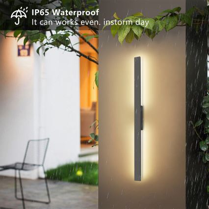 Brilagi - LED-Außenwandleuchte LUNA LED/24W/230V 4000K IP65 100 cm Anthrazit CRI 90