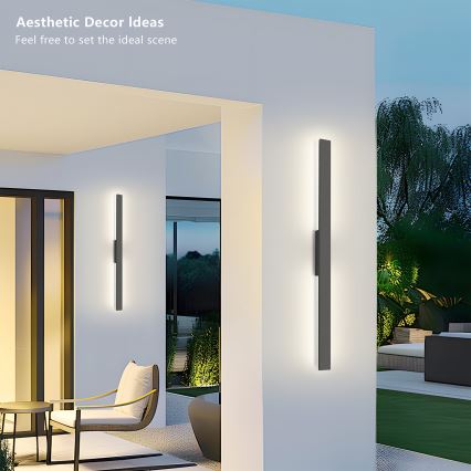 Brilagi - LED-Außenwandleuchte LUNA LED/24W/230V 4000K IP65 100 cm Anthrazit CRI 90