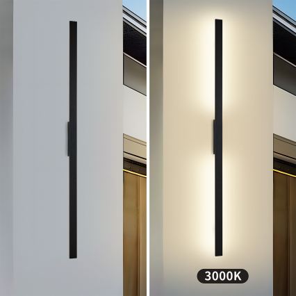 Brilagi - LED Außenwandleuchte LUNA LED/30W/230V 3000K IP65 150 cm schwarz CRI 90
