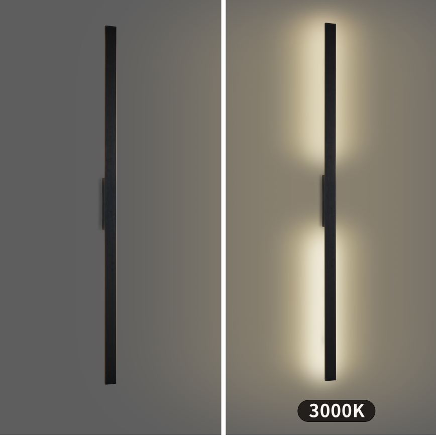 Brilagi - LED Außenwandleuchte LUNA LED/30W/230V 3000K IP65 150 cm schwarz CRI 90