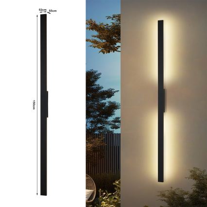 Brilagi - LED Außenwandleuchte LUNA LED/30W/230V 3000K IP65 150 cm schwarz CRI 90