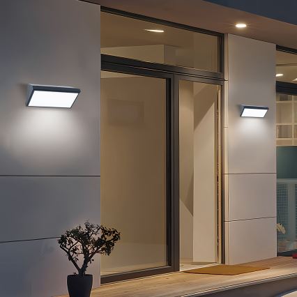 Brilagi - LED-Außenwandleuchte mit Sensor TRIANGLE LED/20W/230V Anthrazit IP65