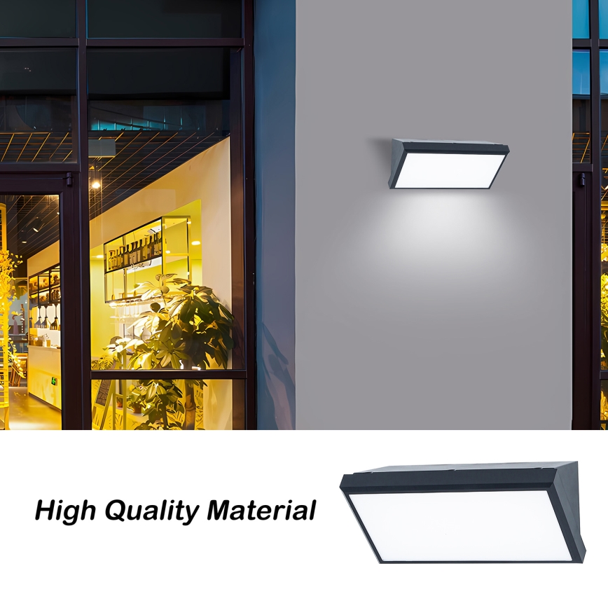 Brilagi - LED-Außenwandleuchte mit Sensor TRIANGLE LED/20W/230V Anthrazit IP65