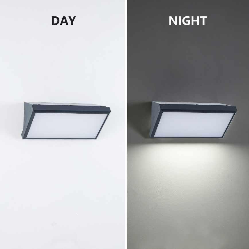 Brilagi - LED-Außenwandleuchte mit Sensor TRIANGLE LED/20W/230V Anthrazit IP65