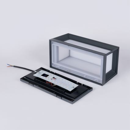 BRILAGI - LED-Außenwandleuchte mit Sensor PARKER LED/12W/230V anthrazit IP44