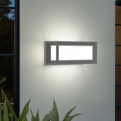 Brilagi - LED-Außenwandleuchte mit Sensor PARKER LED/12W/230V grau IP44
