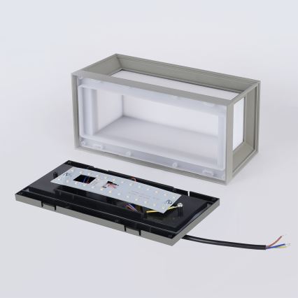 Brilagi - LED-Außenwandleuchte mit Sensor PARKER LED/12W/230V grau IP44
