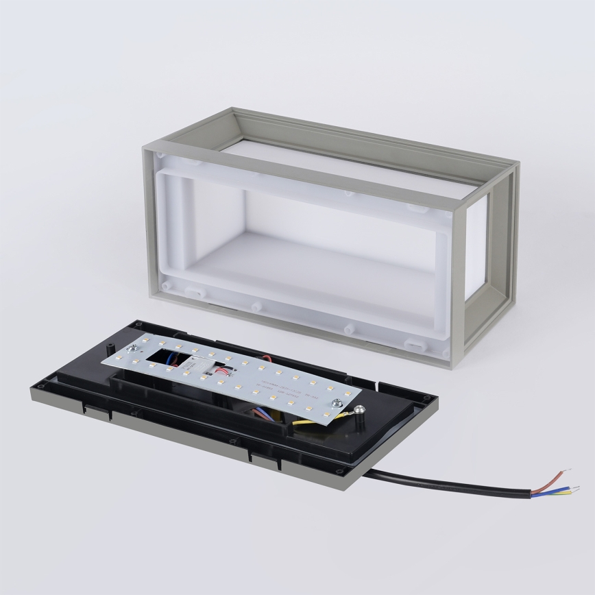 Brilagi - LED-Außenwandleuchte mit Sensor PARKER LED/12W/230V grau IP44