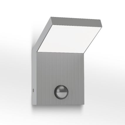 Brilagi - LED Außen-Wandleuchte mit Bewegungsmelder RIANO LED/8W/230V silber IP65