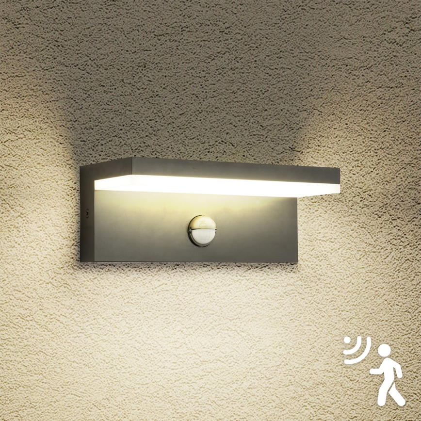Brilagi - LED-Außen-Wandleuchte mit Sensor TESSI LED/10W/230V anthrazit IP54