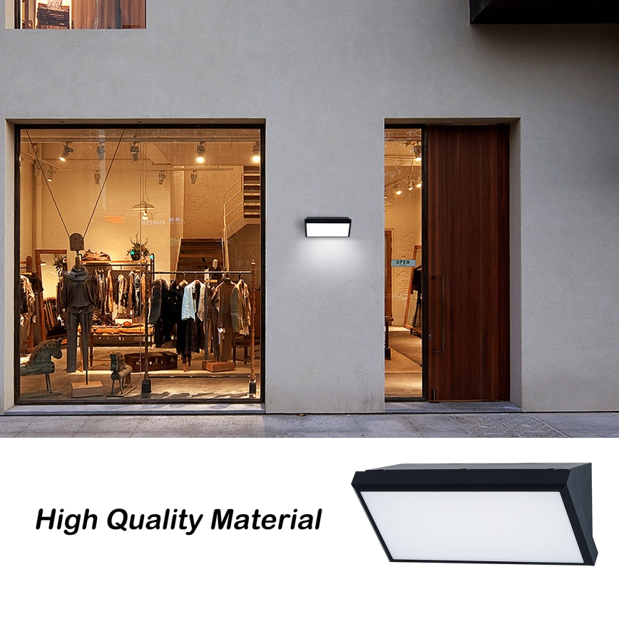 Brilagi - LED-Außenwandleuchte mit Sensor TRIANGLE LED/20W/230V schwarz IP65