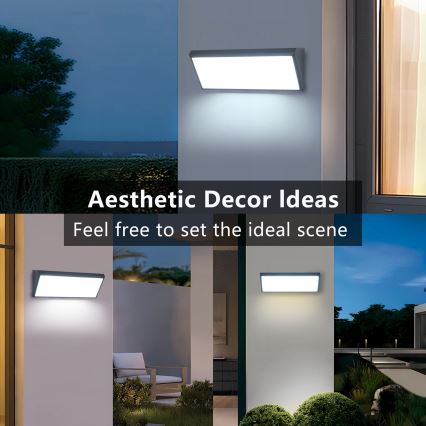 Brilagi - LED Außen-Wandleuchte mit Sensor TRIANGLE LED/42W/230V 45 cm Anthrazit IP65