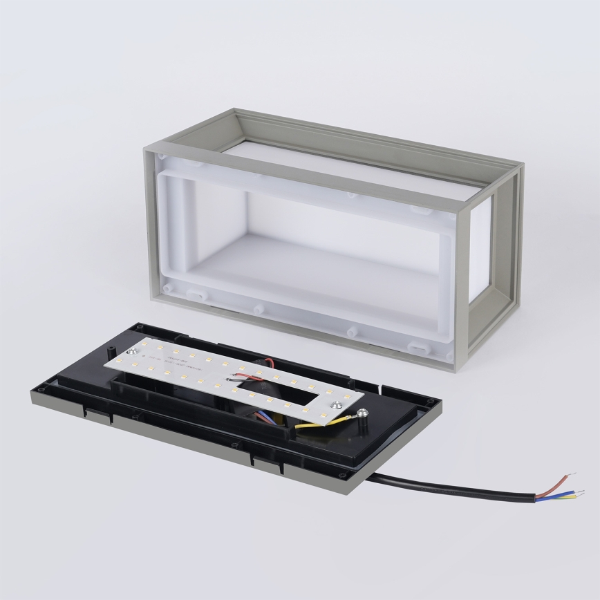 Brilagi - LED Außenwandleuchte PARKER LED/12W/230V 3000/4500/6000K grau IP44