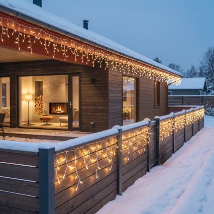 BRILAGI - LED-Außen-Weihnachtslichterkette 1080xLED/8 Funktionen 33m IP44 warmweiß Eiszapfen