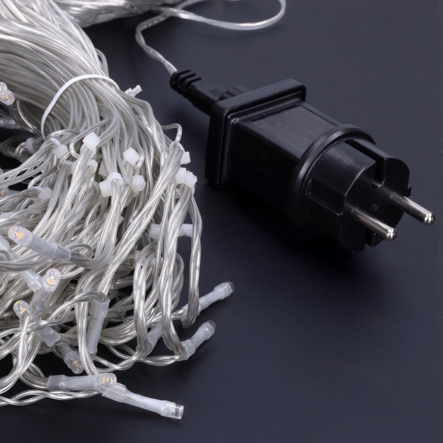 Brilagi - LED-Außen-Weihnachts-Lichterkette 360 LEDs / 8 Funktionen, 14 m, IP44, warmweiß, Eiszapfen