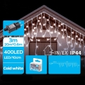 BRILAGI - LED-Außen-Weihnachts-Lichterkette 400xLED/8 Funktionen 23x0,6m IP44 kaltweiß