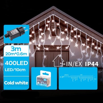 BRILAGI - LED-Außen-Weihnachts-Lichterkette 400xLED/8 Funktionen 23x0,6m IP44 kaltweiß