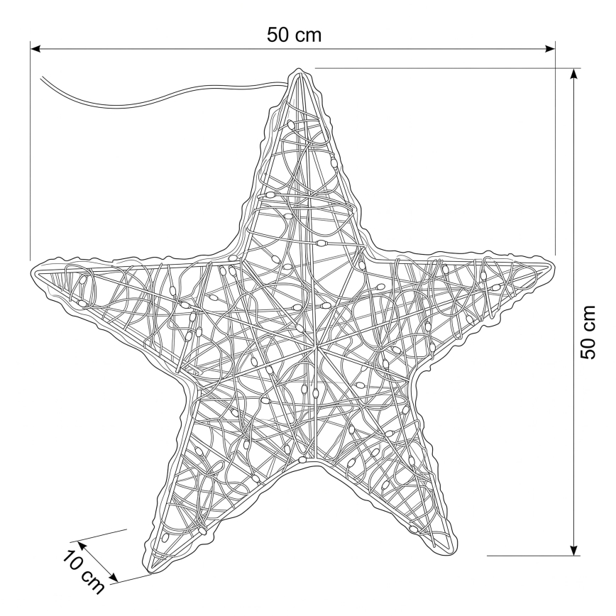 BRILAGI - LED Außen-Weihnachtsdekoration LED/3,3W/230V IP44 50 cm Stern
