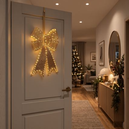 BRILAGI - LED-Außen-Weihnachtsdekoration LED/3,3W/230V IP44 goldene Schleife
