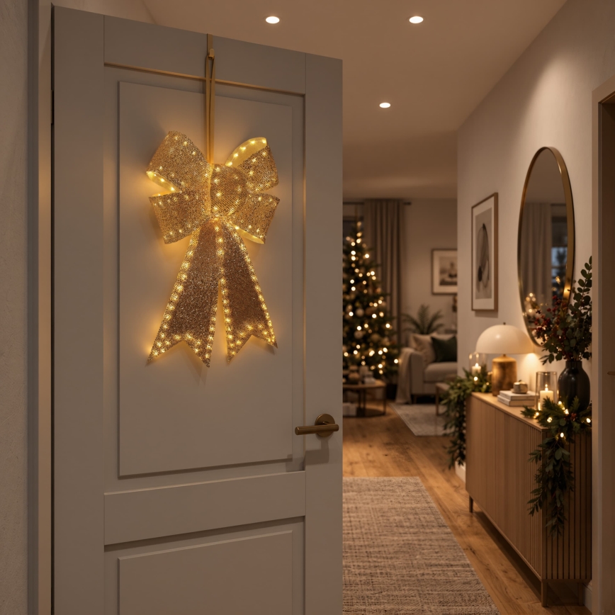 BRILAGI - LED-Außen-Weihnachtsdekoration LED/3,3W/230V IP44 goldene Schleife