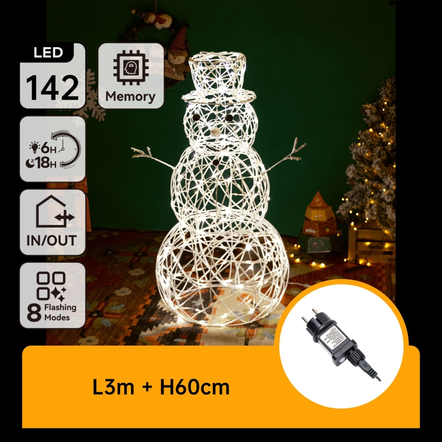 Brilagi - LED-Weihnachtsdekoration für den Außenbereich LED/3,6W/31/230V 2700K 60 cm IP44 Schneemann