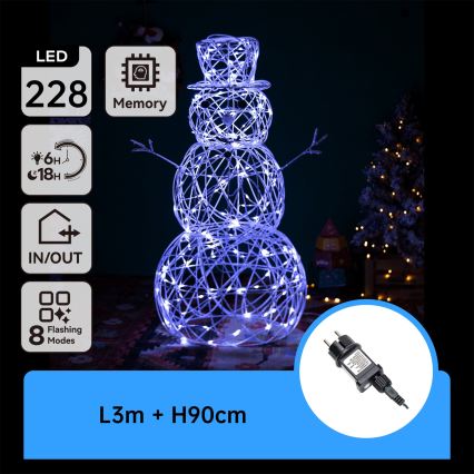 Brilagi - LED-Außen-Weihnachtsdekoration LED/3,6W/31/230V 6500K 90 cm IP44 Schneemann