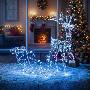 BRILAGI - LED-Außen-Weihnachtsdekoration LED/3,6W/8 Funktionen 100 cm IP44 kaltweiß