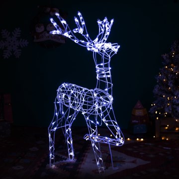 BRILAGI - LED Außen-Weihnachtsdekoration LED/3,6W/8 Funktionen 150 cm IP44 Rentier kaltweiß