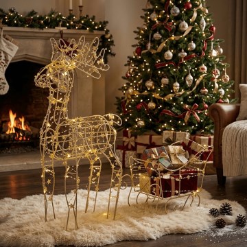 BRILAGI - LED Außen-Weihnachtsdekoration LED/3xAA 46 cm Rentier warmweiß