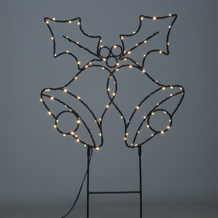 Brilagi - LED-Außen-Weihnachtsdekoration LED/3xAA IP44 55x32 cm Glöckchen