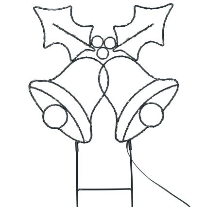 Brilagi - LED-Außen-Weihnachtsdekoration LED/3xAA IP44 55x32 cm Glöckchen