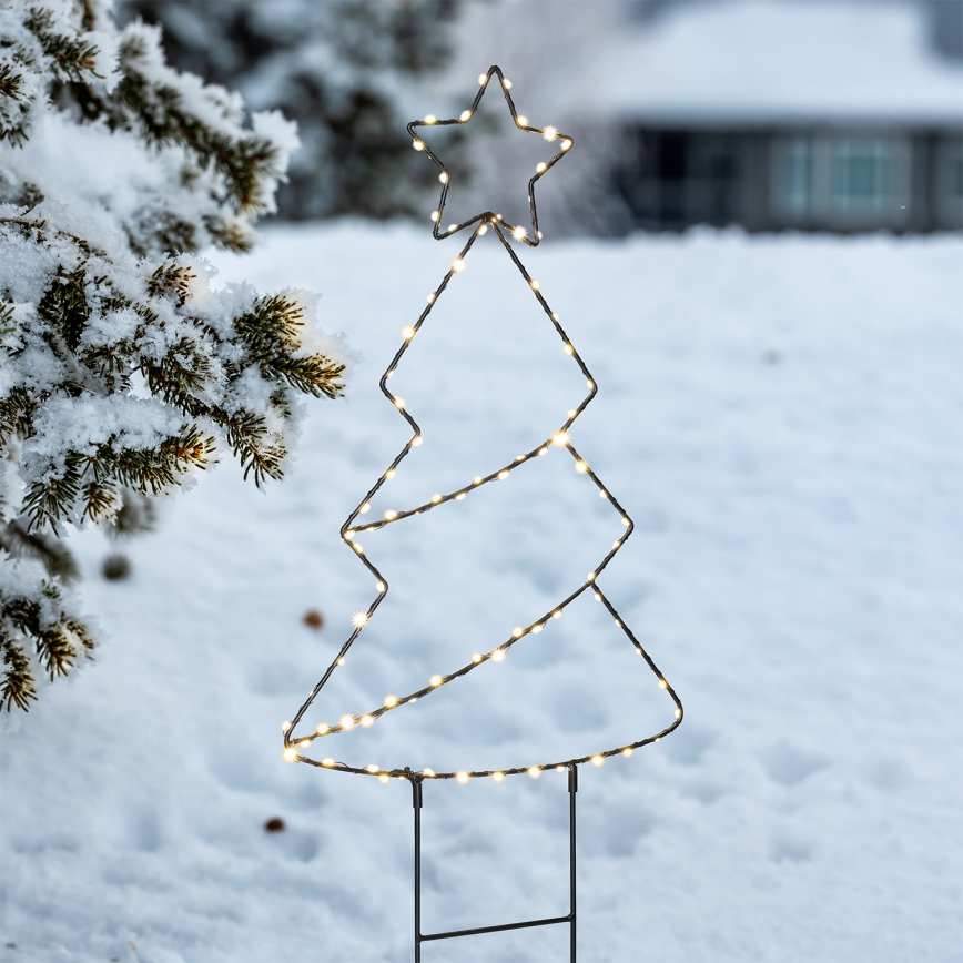 Brilagi - LED-Außen-Weihnachtsdekoration LED/3xAA IP44 68x29 cm Weihnachtsbaum