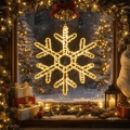 BRILAGI - LED-Außen-Weihnachtsdekoration LED/6W/8 Funktionen 43 cm IP44 Schneeflocke warmweiß