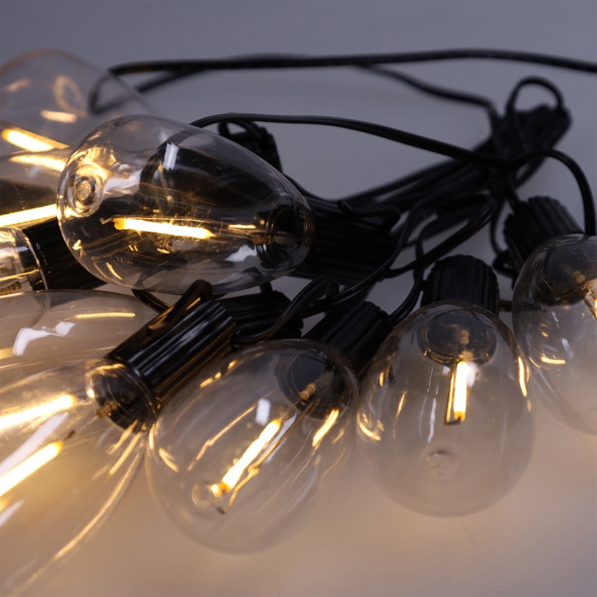 Brilagi - LED-Außen-Weihnachtsgirlande 10xLED/3xAA 3,2m IP44 warmweiß