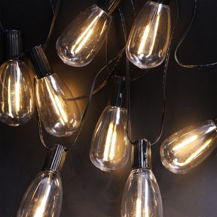 Brilagi - LED-Außen-Weihnachtsgirlande 10xLED/3xAA 3,2m IP44 warmweiß