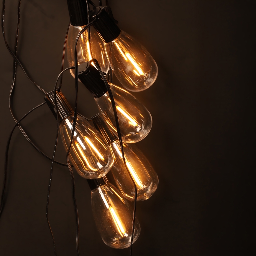 Brilagi - LED-Außen-Weihnachtsgirlande 10xLED/3xAA 3,2m IP44 warmweiß