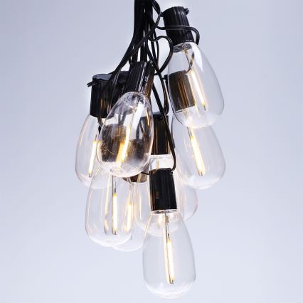 Brilagi - LED-Außen-Weihnachtsgirlande 10xLED/3xAA 3,2m IP44 warmweiß