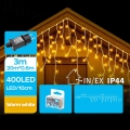 Brilagi - LED-Außen-Weihnachtskette 400xLED/8 Funktionen 23x0,6m IP44 warmweiß