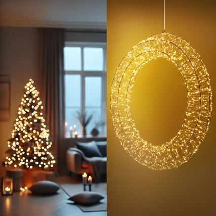 Brilagi - LED-Außen-Weihnachtskranz, 6W/230V, IP44