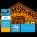 BRILAGI - LED Außen-Weihnachtslichterkette 1000xLED/9W/8 Funktionen 53m IP44 warmweiß