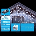 BRILAGI - LED-Außen-Weihnachtslichterkette 1000xLED/9W/8 Funktionen 53x0,6m IP44 kaltweiß