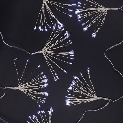 Brilagi - LED-Außen-Weihnachtslichterkette, 150 LEDs, 5 m, IP44, kaltweiß, Feuerwerk-Effekt