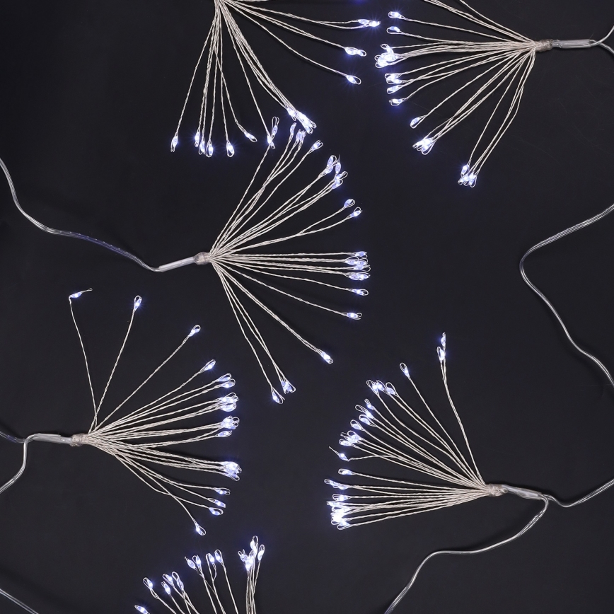 Brilagi - LED-Außen-Weihnachtslichterkette, 150 LEDs, 5 m, IP44, kaltweiß, Feuerwerk-Effekt