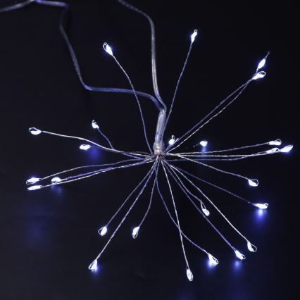 Brilagi - LED-Außen-Weihnachtslichterkette, 150 LEDs, 5 m, IP44, kaltweiß, Feuerwerk-Effekt