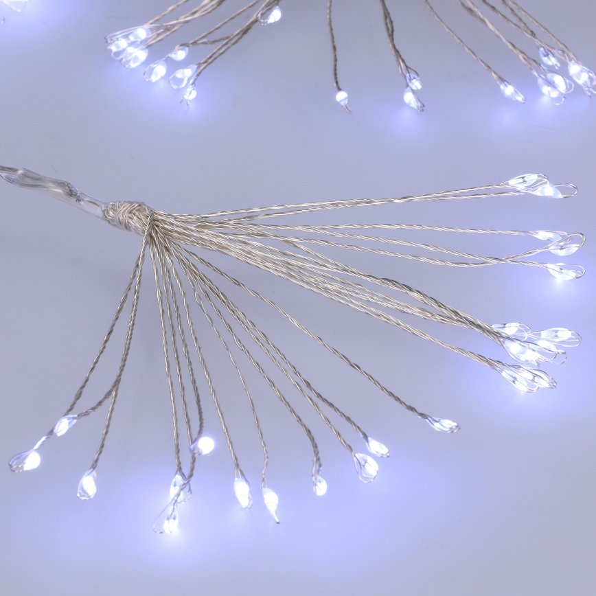 Brilagi - LED-Außen-Weihnachtslichterkette, 150 LEDs, 5 m, IP44, kaltweiß, Feuerwerk-Effekt