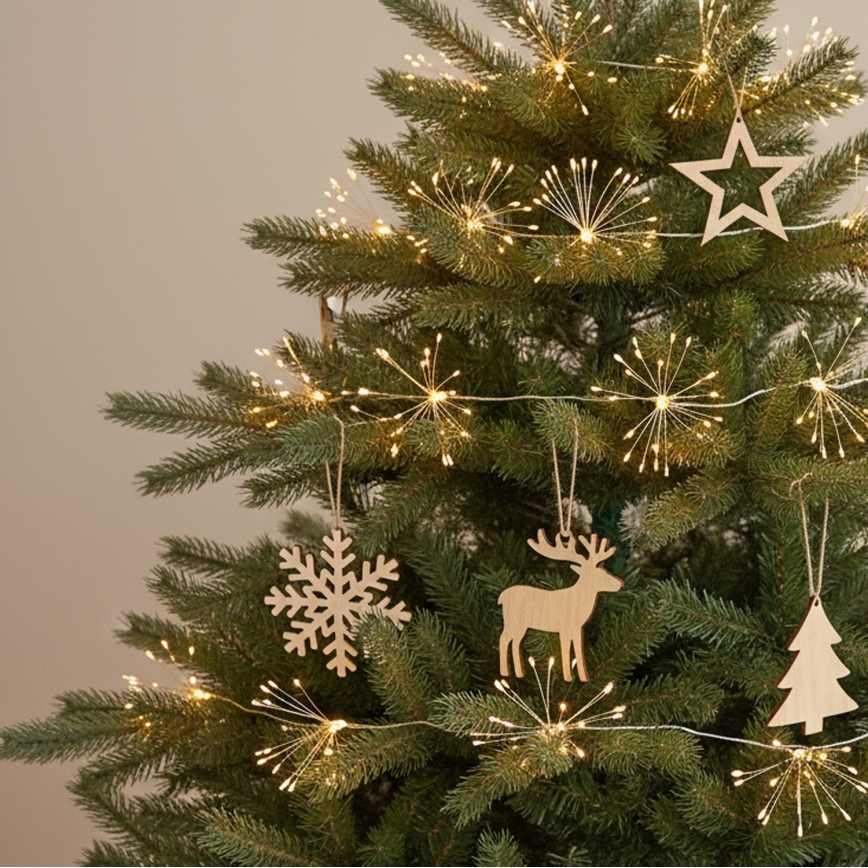Brilagi - LED-Außen-Weihnachtslichterkette 150 LEDs 5 m IP44 warmweiß Feuerwerk